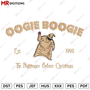 OOGIE boogie nightmare Halloween Embroidery design