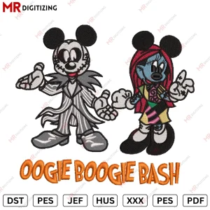 Ooogie boogie bash Halloween Embroidery design