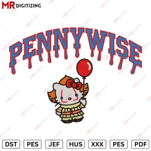 PENNYWISE kitty DRIP Halloween Embroidery design