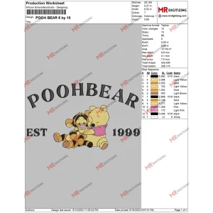 POOH BEAR 6 by 10