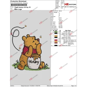 Pooh hunny v3 6 by 10