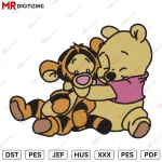 Pooh Tiger Machine Embroidery design
