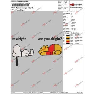 Pooh x Snoopy 6 by 10