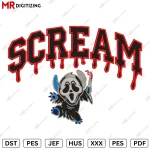 SCREAM DRIP Halloween Embroidery design