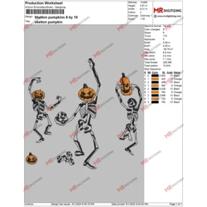 Skelton pumpkins 6 by 10