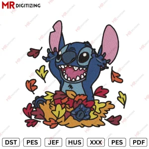 Stitch Halloween Fall Embroidery desing
