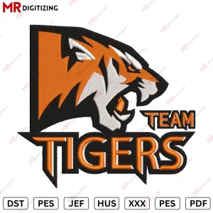 TIGERS Team pooh Embroidery design