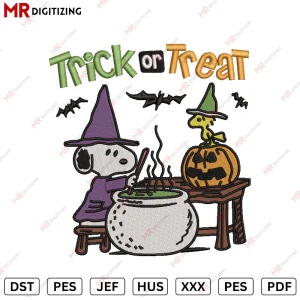 Trick or treat Embroidery desing