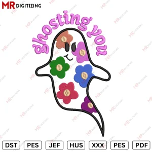 ghosting you Embroidery design