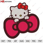 Hello Kitty Bow Embroidery design v6