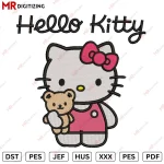 Hello kitty Bear Embroidery design