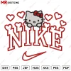 Nike Hello Kitty Hearts Embroidery design V7
