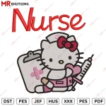 Nurse Hello kitty Embroidery design