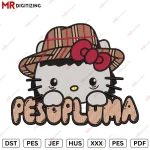 PESO PLUMA Kitty Embroidery design