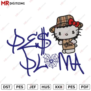 Peso Pluma Hello Kitty Embroidery design