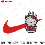 Swoosh Kitty Embroidery design