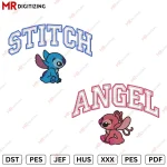 Angel Outline & Stitch Outline Machine Embroidery design
