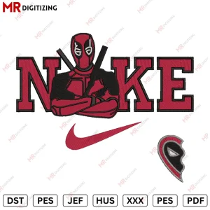 Nike Deadpool Embroidery design