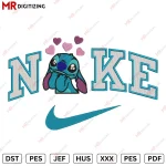 Nike Stitch Hearts Embroidery design k2
