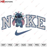 Nike stitch hearts Embroidery design K1