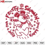 Frosty SnowMan Embroidery design