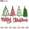 Merry Christmas Trees Embroidery design