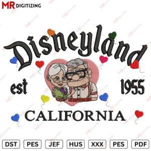 Disneyland Carll Ellie Valentine s Day Embroidery design