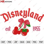 Disneyland Cherry Valentine's Day Embroidery design