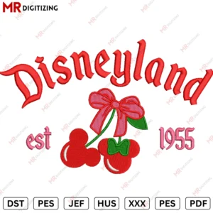 Disneyland Cherry Embroidery design