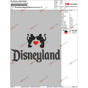 Disneyland Mickey Minnie Free 6 by 10