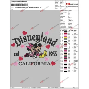 Disneyland Mickey Minnie g2 6 by 10