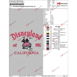 Disneyland Mickey minnie G 6 by 10