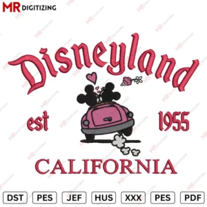 Disneyland Mickey minnie G Valentine s Day Embroidery design