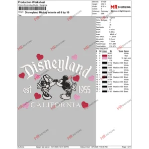 Disneyland Mickey minnie u6 6 by 10