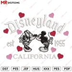 Disneyland Mickey minnie u6 Valentine's Day Embroidery design