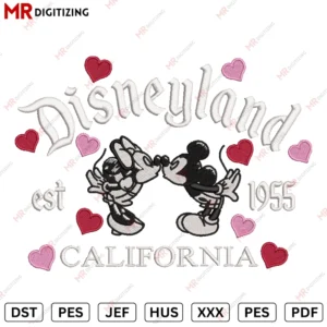 Disneyland Mickey minnie u6 Embroidery design