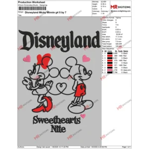 Disneyland Micky Minnie g4 5 by 7