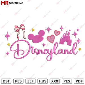 Disneyland Stars Embroidery design