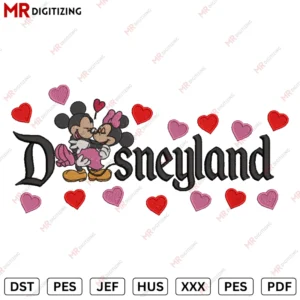 Disneyland mickey minnie u4 Embroidery design