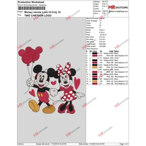 Mickey minnie Love V3 6 by 10