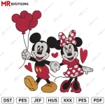 Mickey minnie Love V3 Valentine's Day Embroidery design