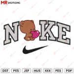 Nike Milk Mocha v2 Valentine's Day Embroidery design