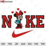 Nike Minnie heart v7 Valentine's Day Embroidery design