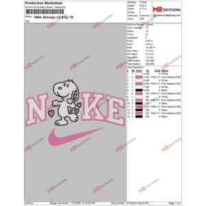 Nike Snoopy u2 6 by 10