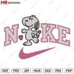 Nike Snoopy u2 Valentine's Day Embroidery design