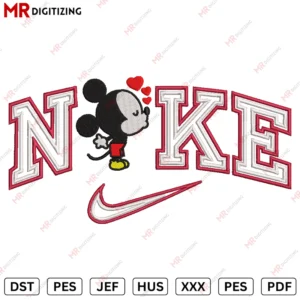 Nike mini Mickey Valentine s Day Embroidery design