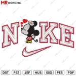 Nike mini Minniee  Valentine's Day Embroidery design