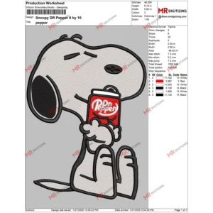 Snoopy DR Pepper 6 by 10