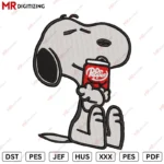 Snoopy DR Pepper Valentine's Day Embroidery design