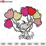 Snoopy hearts v4 Valentine's Day Embroidery design